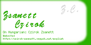 zsanett czirok business card